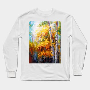 Birch in the forest Long Sleeve T-Shirt